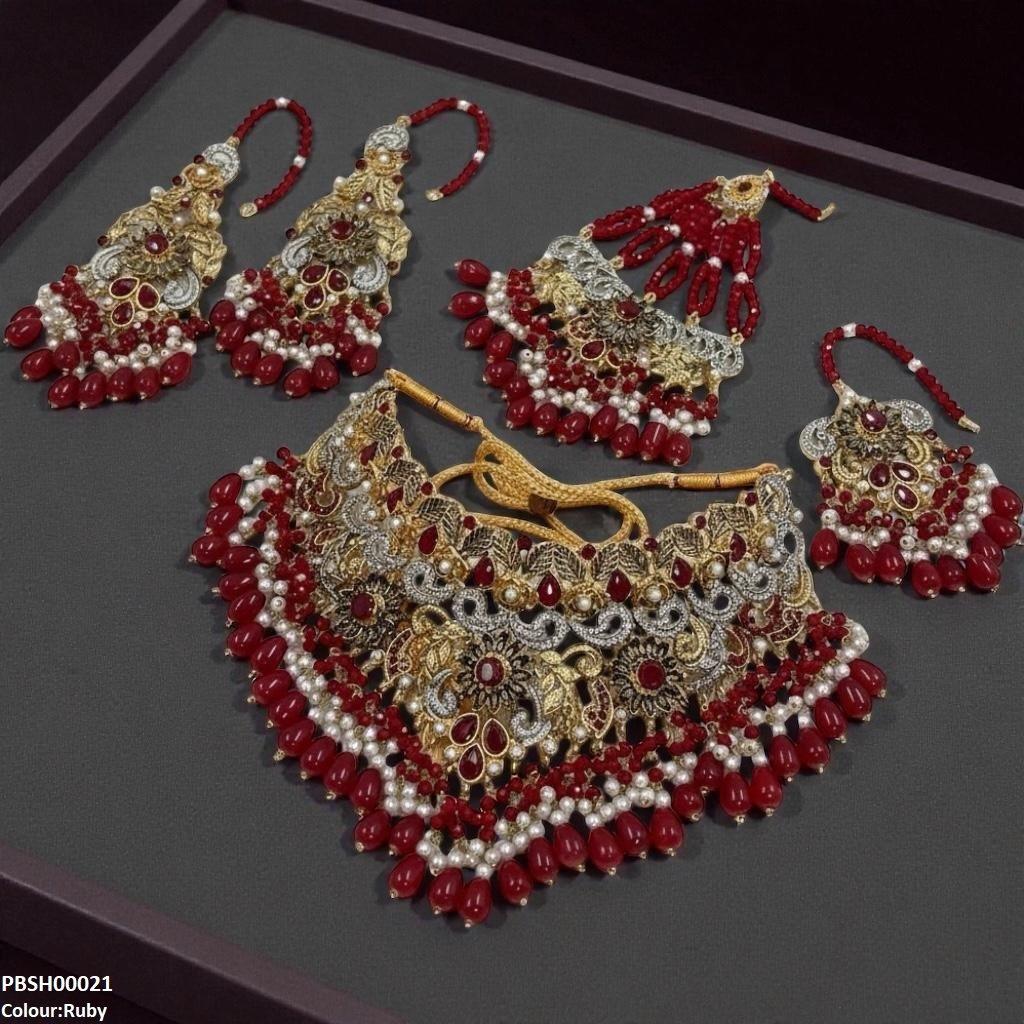 Flower Bridal Necklace Set