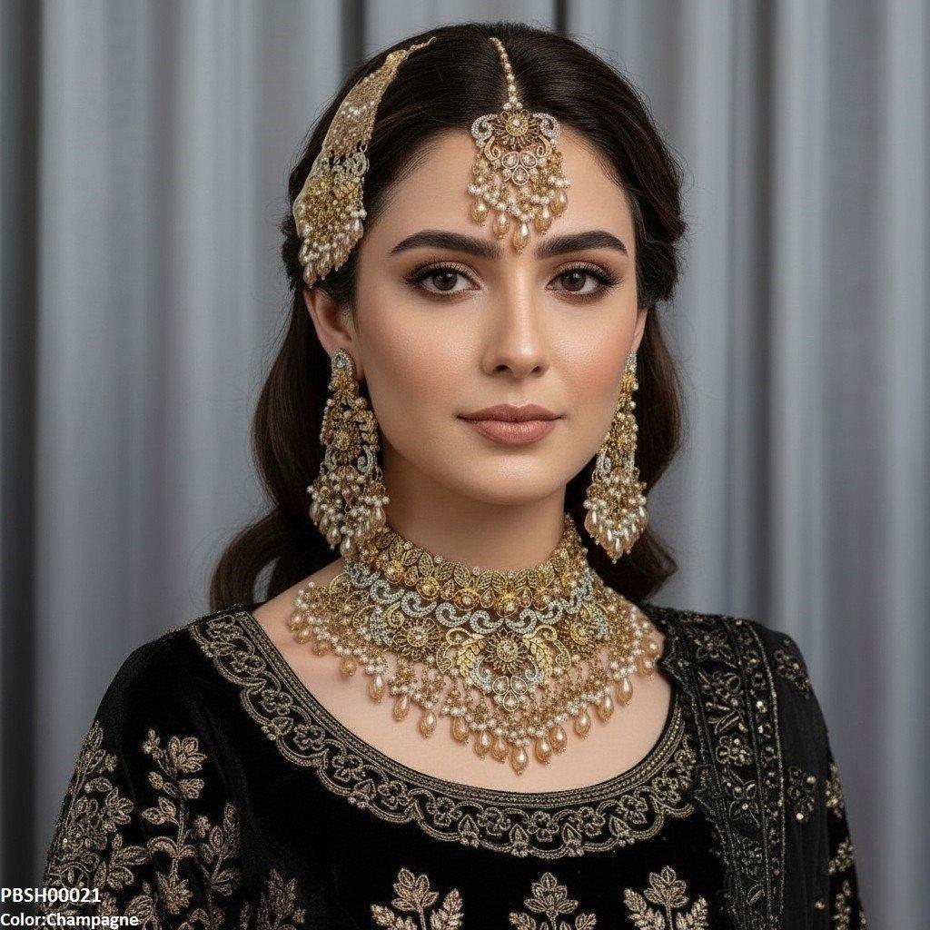 Flower Bridal Necklace Set