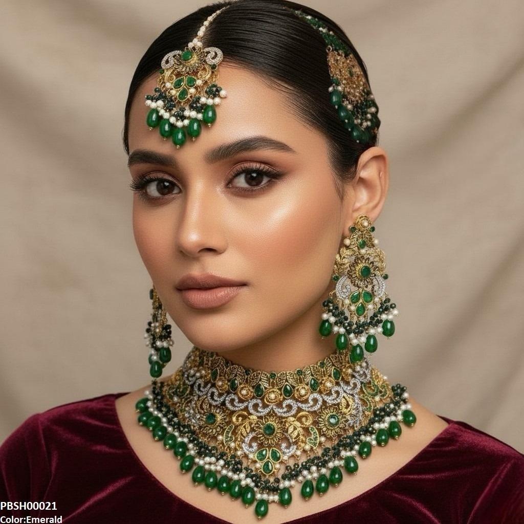 Flower Bridal Necklace Set