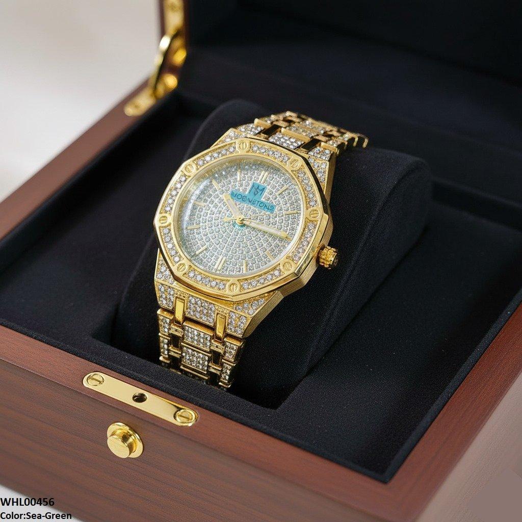 Round Stone Dial Women's Watch