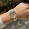Round Stone Dial Women's Watch