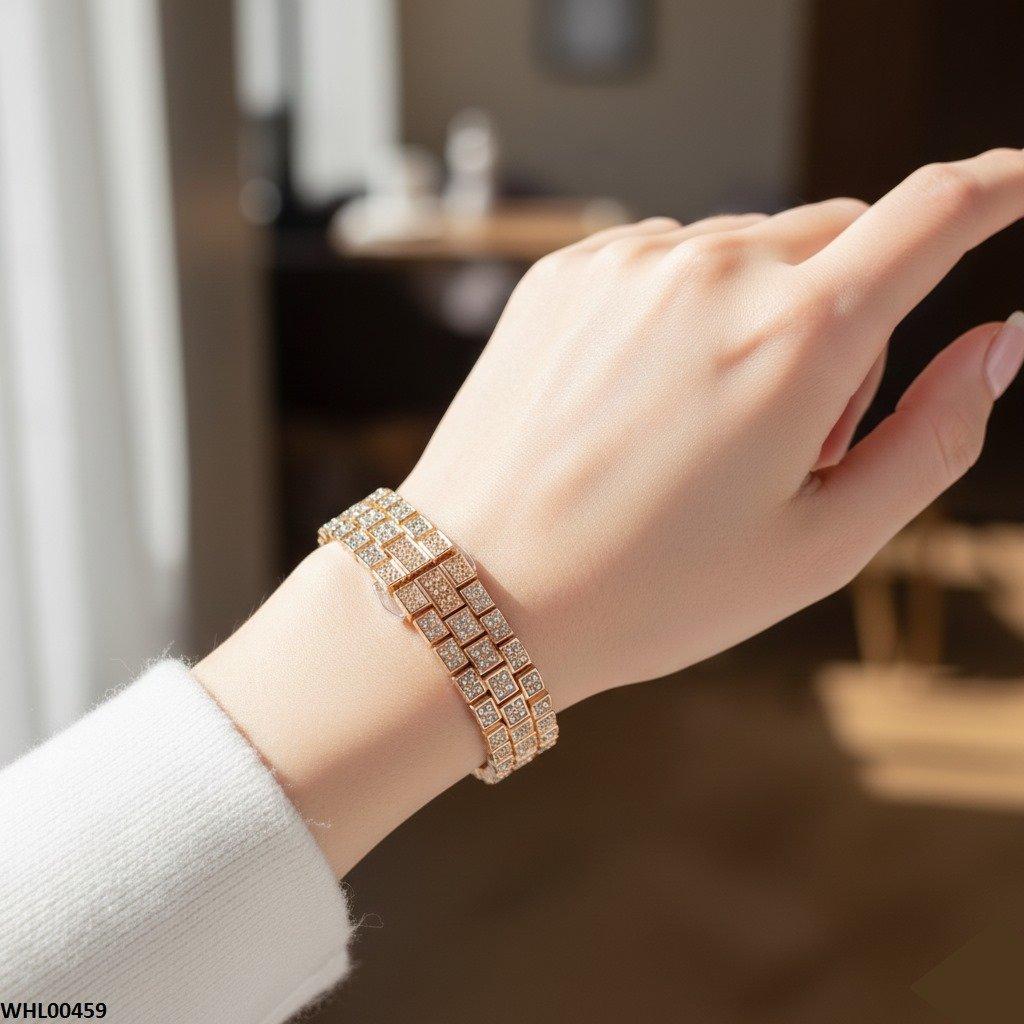Round Stone Dial Women's Watch
