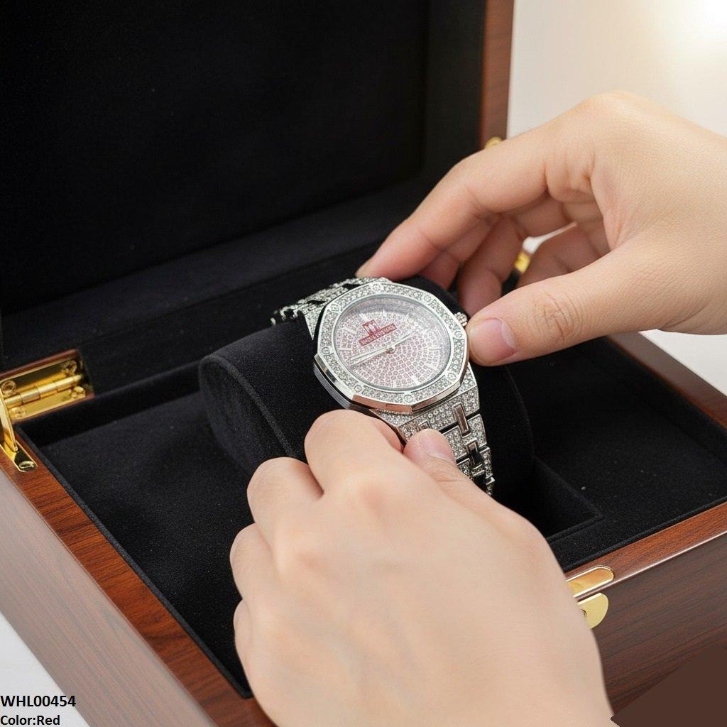 Round Stone Dial Women's Watch