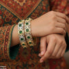 Round Flower Bangle Set