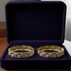 Round Leaf Stone Bangle Set
