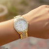 Round Bezel Stone Dial Women's Watch