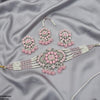 Rectangle Tear Pearl Drop Choker Set