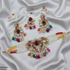 Oval/Flower Pearl Drop Choker Set