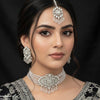 Rectangle Tear Pearl Drop Choker Set