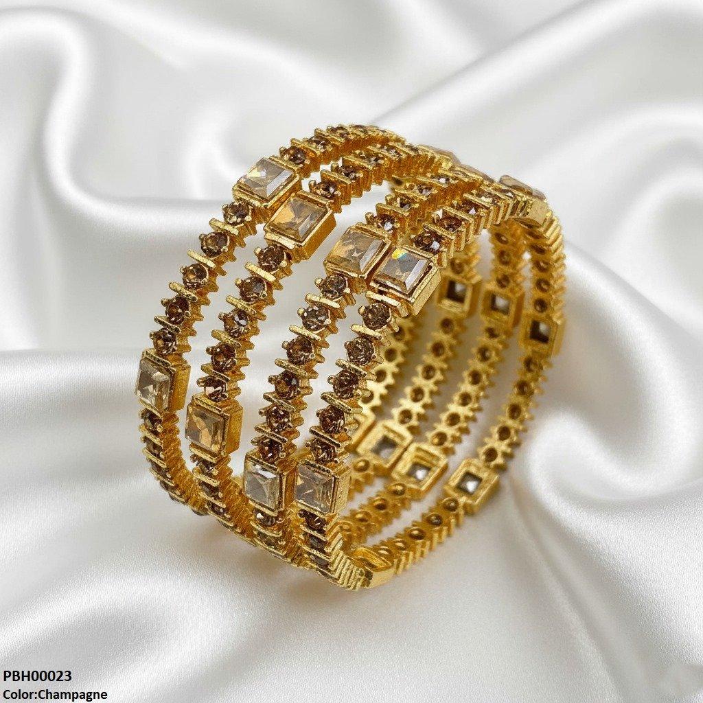 Square Round 4 Pcs Of Bangles Set