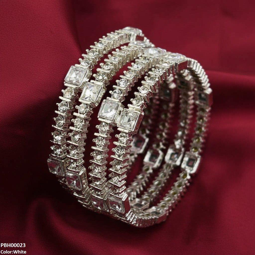 Square Round 4 Pcs Of Bangles Set