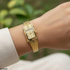 Rectangle Stone Dial Couple Watch