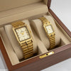 Rectangle Bezel Dial Couple Watch