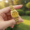 Round Stone Dial Watch