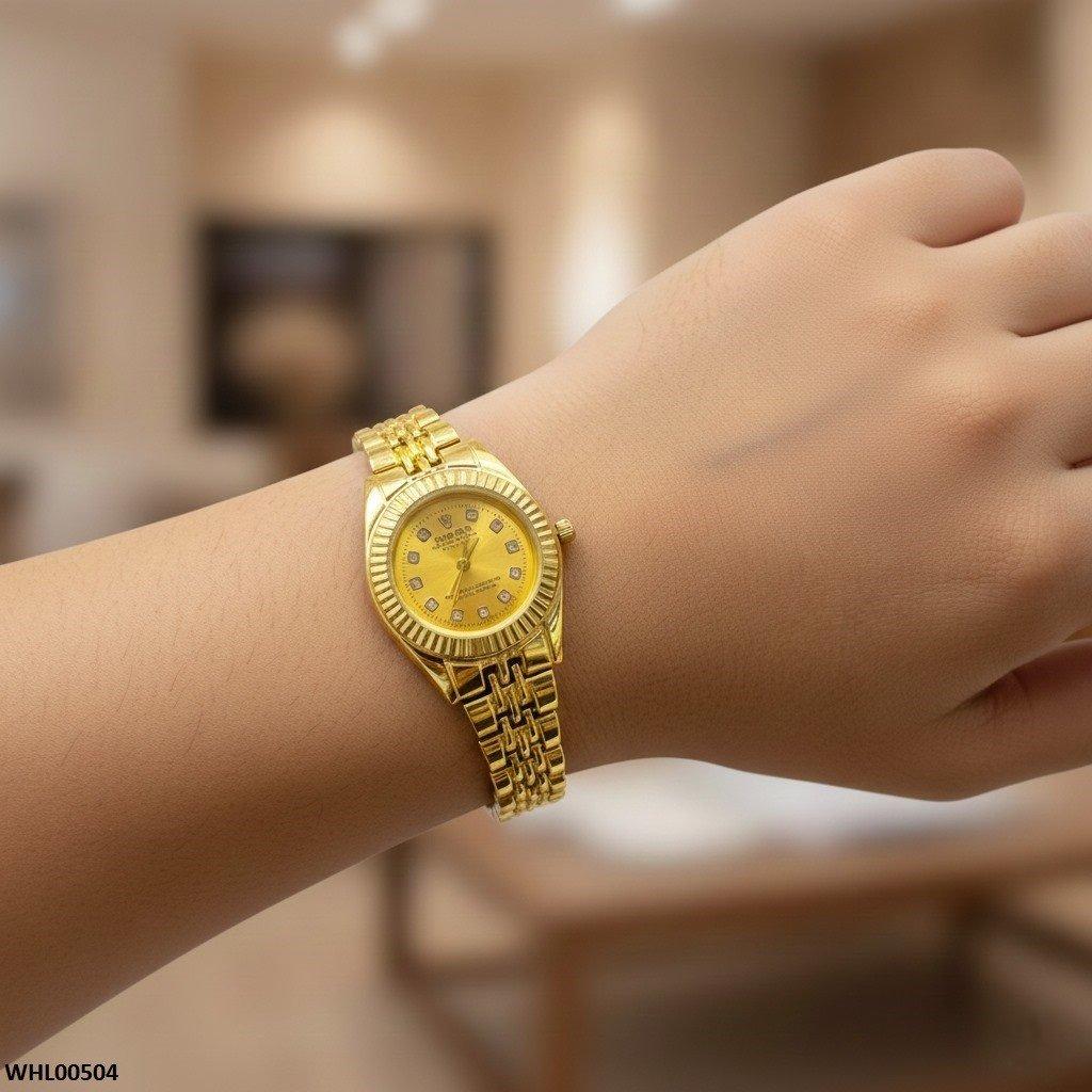 Round Stone Dial Watch