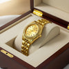 Round Stone Dial Watch