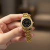 Round Stone Dial Watch
