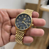 Round Stone Dial Men's Watch