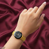 Round Black Bezel Women's Watch