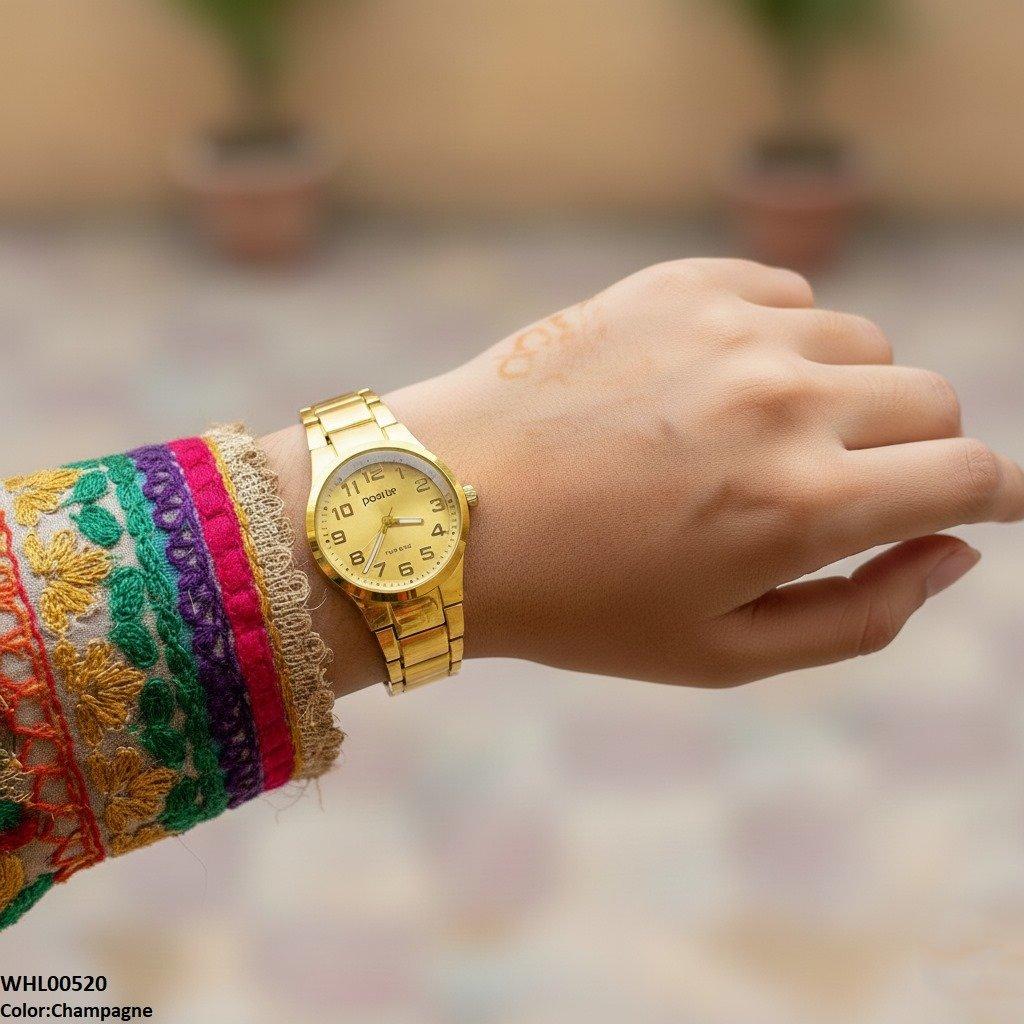 Round Number's Dial Women's Watch