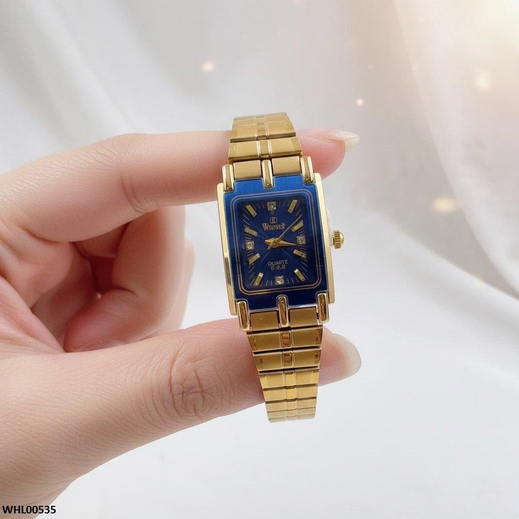 Rectangle Blue Dial Women's Watch