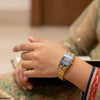 Rectangle Blue Dial Women's Watch