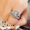 Cathedral Twice Zircon Ring