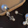 Square/Pearl Crown Drop Earrings