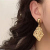 Oval Leaf Drop Earrings