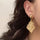 Oval Leaf Drop Earrings