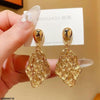 Oval Leaf Drop Earrings