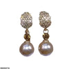 Round Pearl Drop Earrings