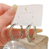 Round Triple Layer Hoops Pair