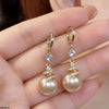 Round Pearl Drop Earrings