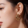 Three Layer Hoops Pair