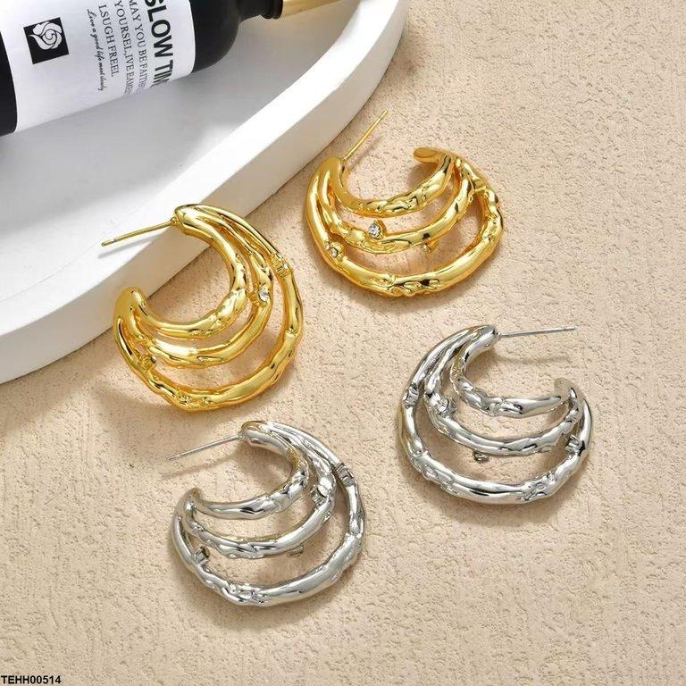 Three Layer Hoops Pair