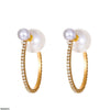 Pearl Round Hoops Pair