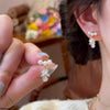 Pearl Diamond Drop Earrings