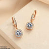 Square Drop Hoops Pair