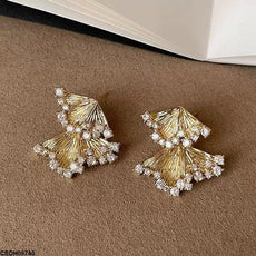 Double Leaf Drop Earrings