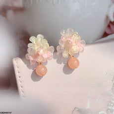 Flower Pearl Drop Earrings