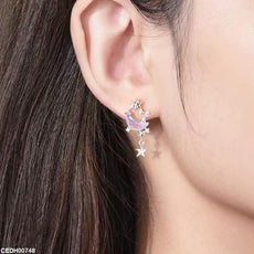 Moon Star Drop Earrings