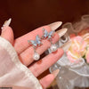 Butterfly Pearl Drop Earrings