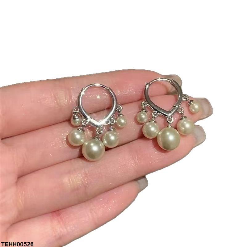 Pearl Drop Hoops Pair
