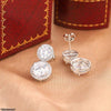 Round Zircon Stone Drop Earrings