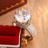 Round Cut Crown Zircon Ring