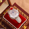 Round Cut Crown Zircon Ring