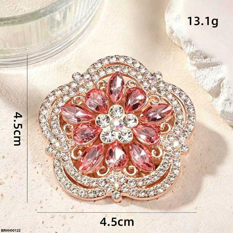 Floral Flower Zircon Broach