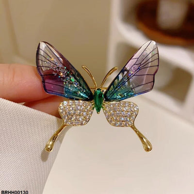 Butterfly Zircon Broach