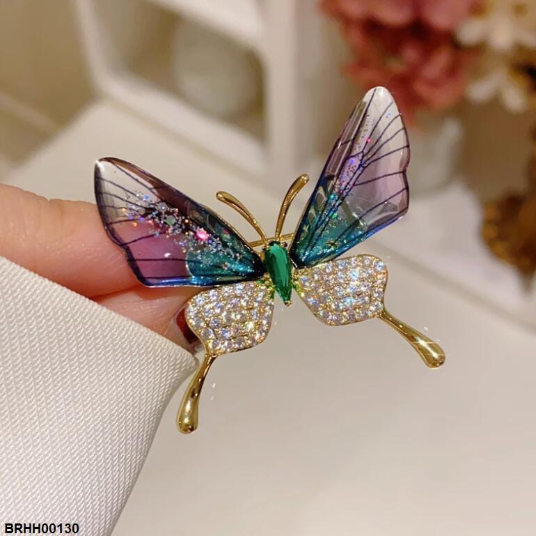 Butterfly Zircon Broach